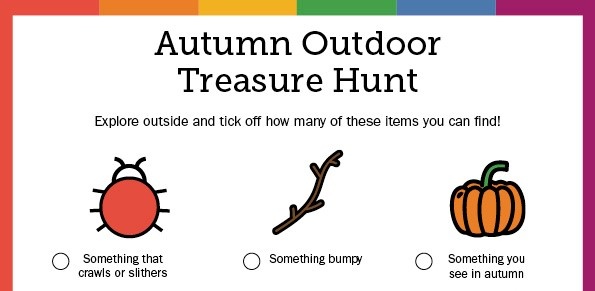 Autumn outdoor treasure hunt